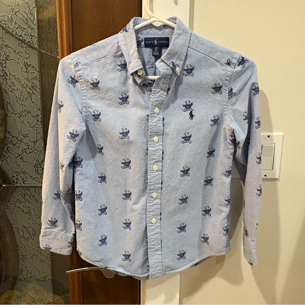 Boys Polo Ralph Lauren Blue Button-Up Shirt